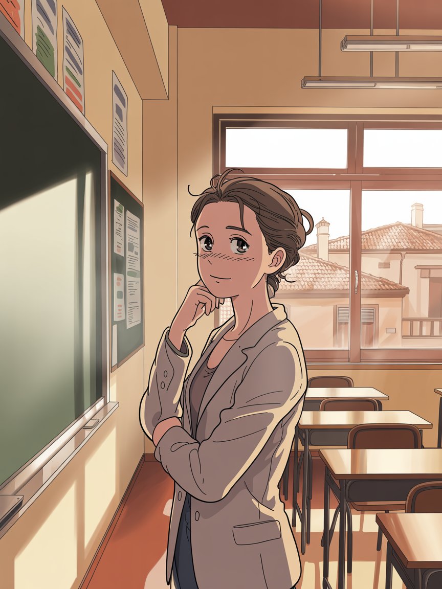 Docente — illustrazione manga